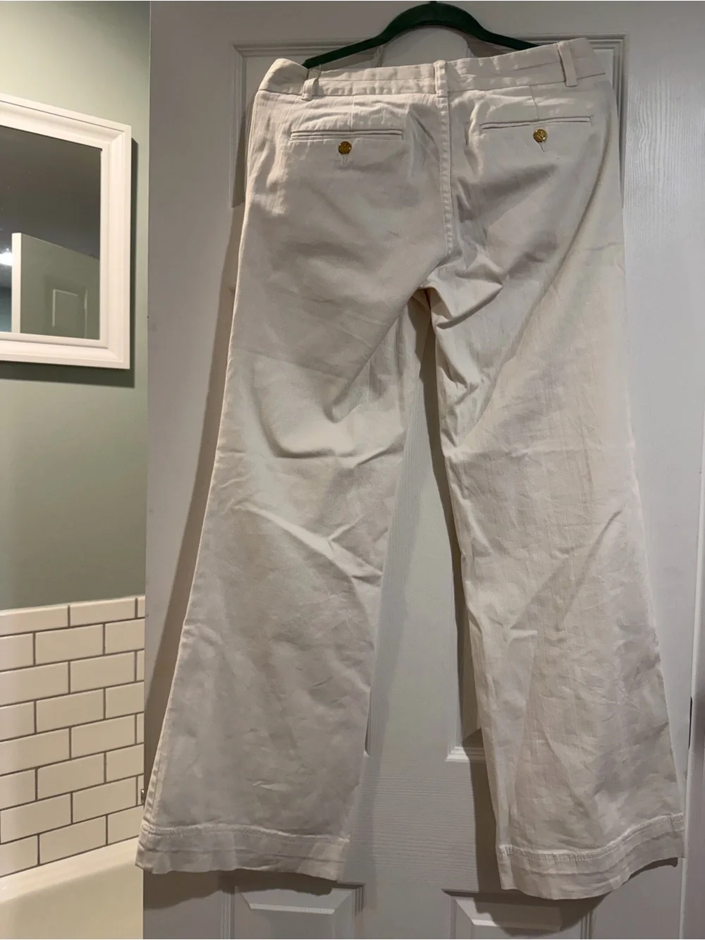 Tory Burch Off-White Wide-Leg Flare Jeans